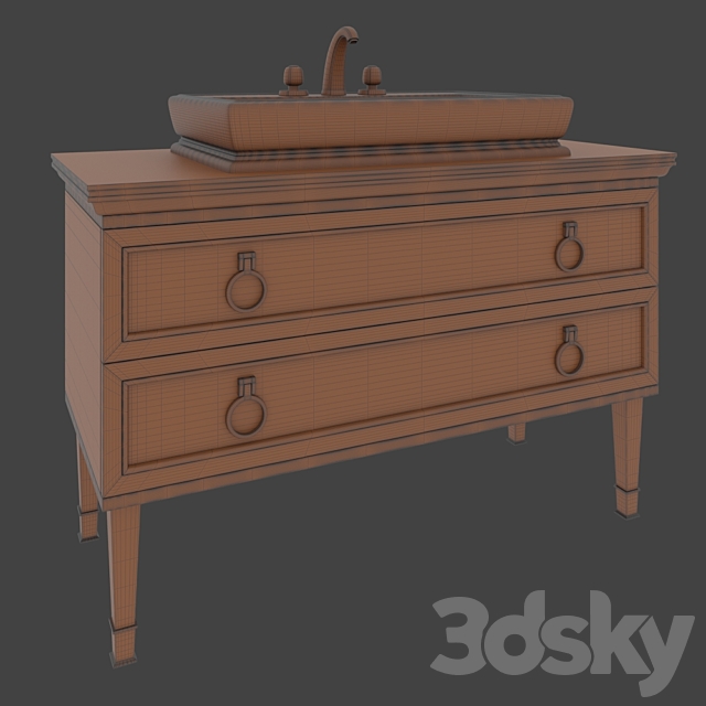 Washbasin 3DS Max Model - thumbnail 2