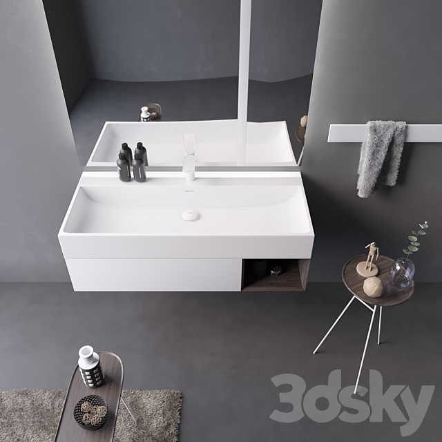 Washbasin and decor Inbani Labo. 3ds Max - thumbnail 2