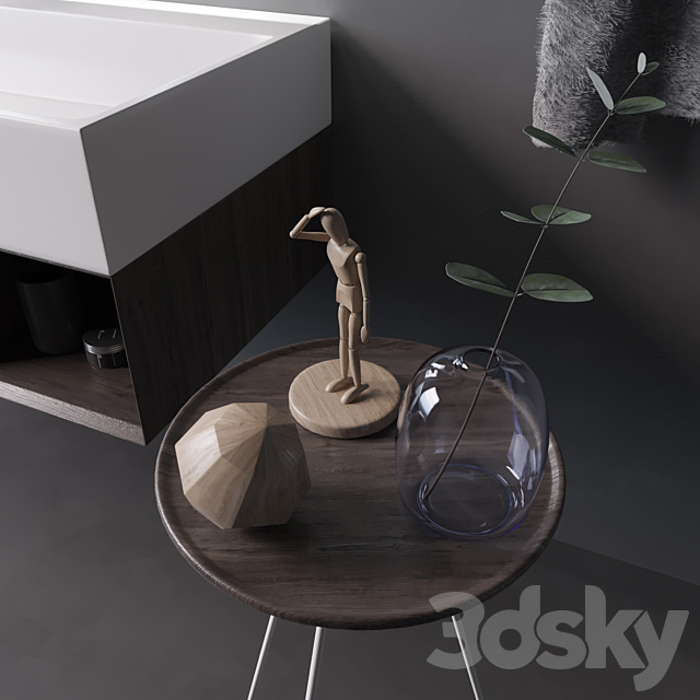 Washbasin and decor Inbani Labo. 3ds Max - thumbnail 3