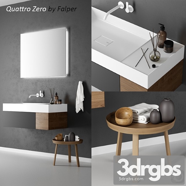 Washbasin Falper Quattro Zero 3dsmax Download - thumbnail 1