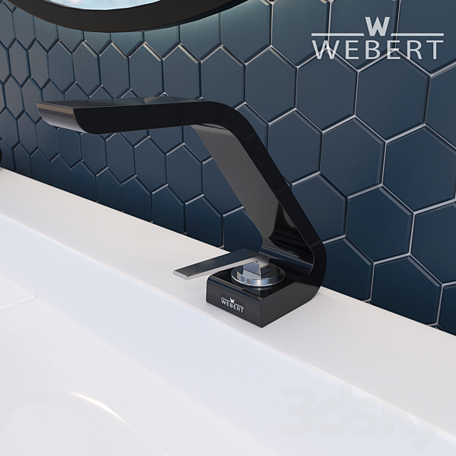 Washbasin with washbasin 3ds Max - thumbnail 3