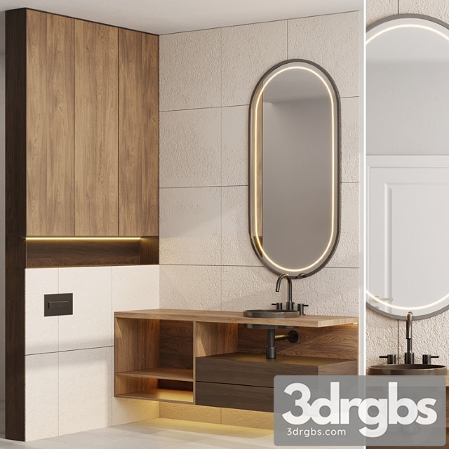 Wood bathroom furniture by fauset omnires y set 18 - thumbnail 1