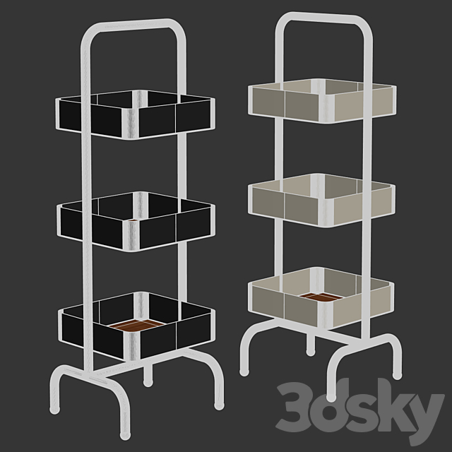 Zara Home – The metal and wood shelf 3ds Max - thumbnail 2