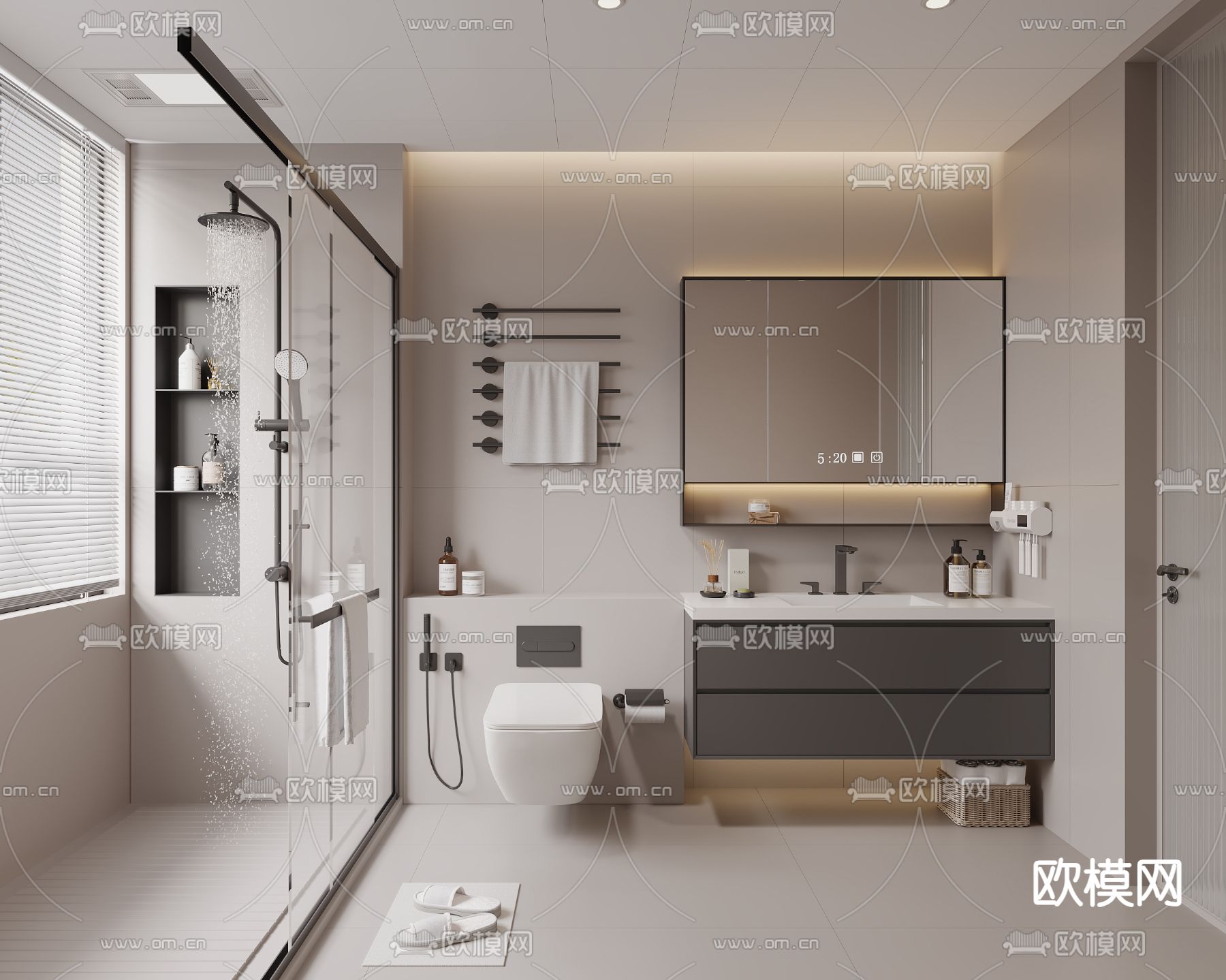 BATHROOM SETS – CORONA – 3D MODEL – 2196 - thumbnail 1