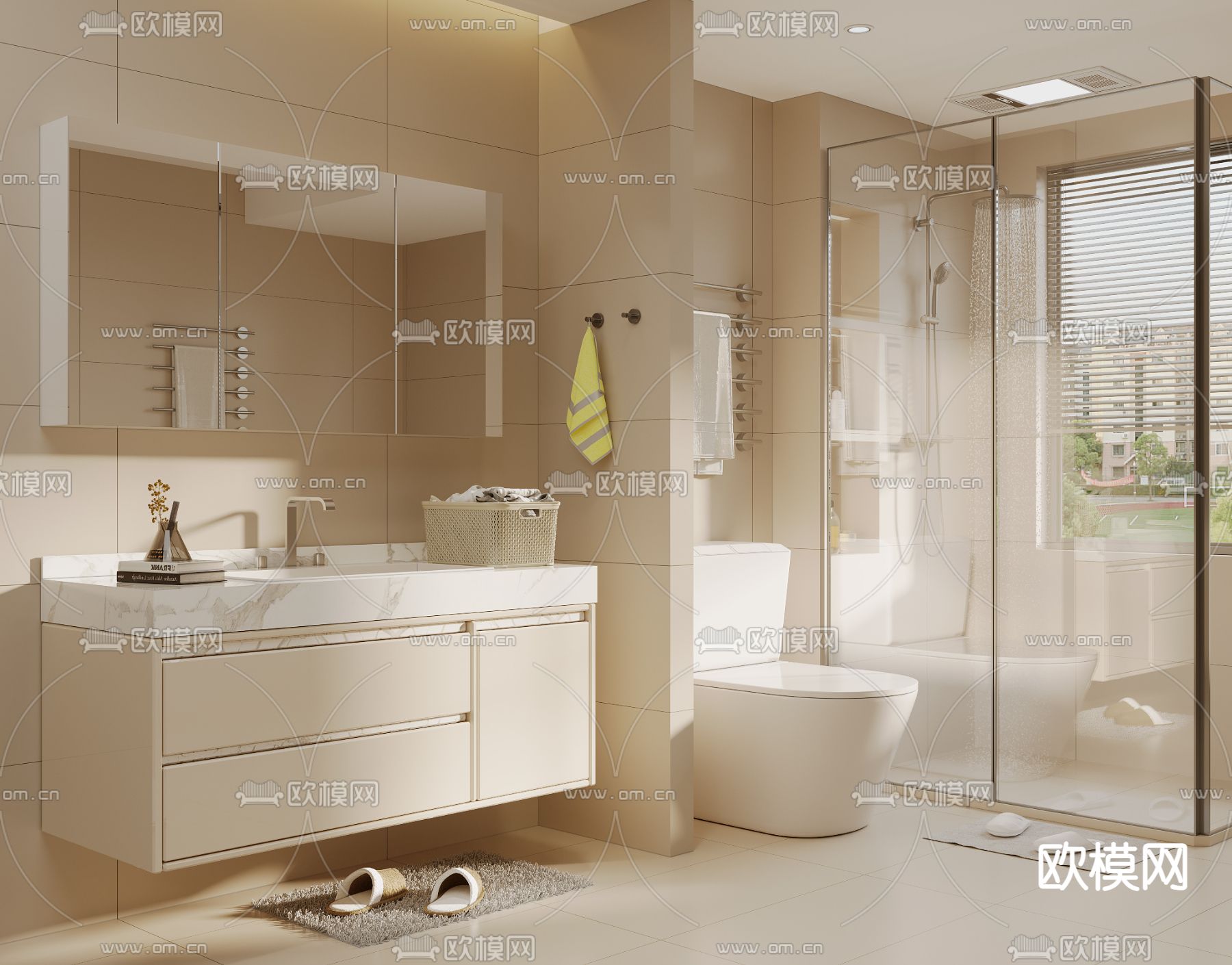 BATHROOM SETS – CORONA – 3D MODEL – 2215 - thumbnail 1