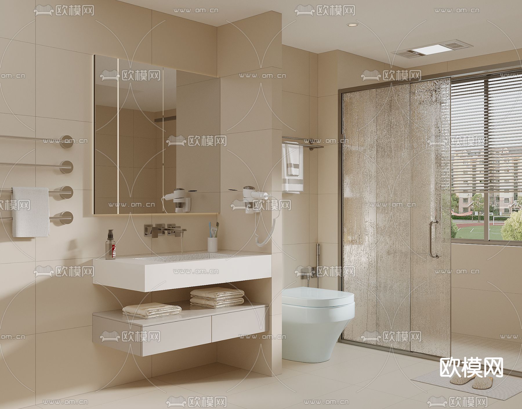 BATHROOM SETS – CORONA – 3D MODEL – 2218 - thumbnail 1