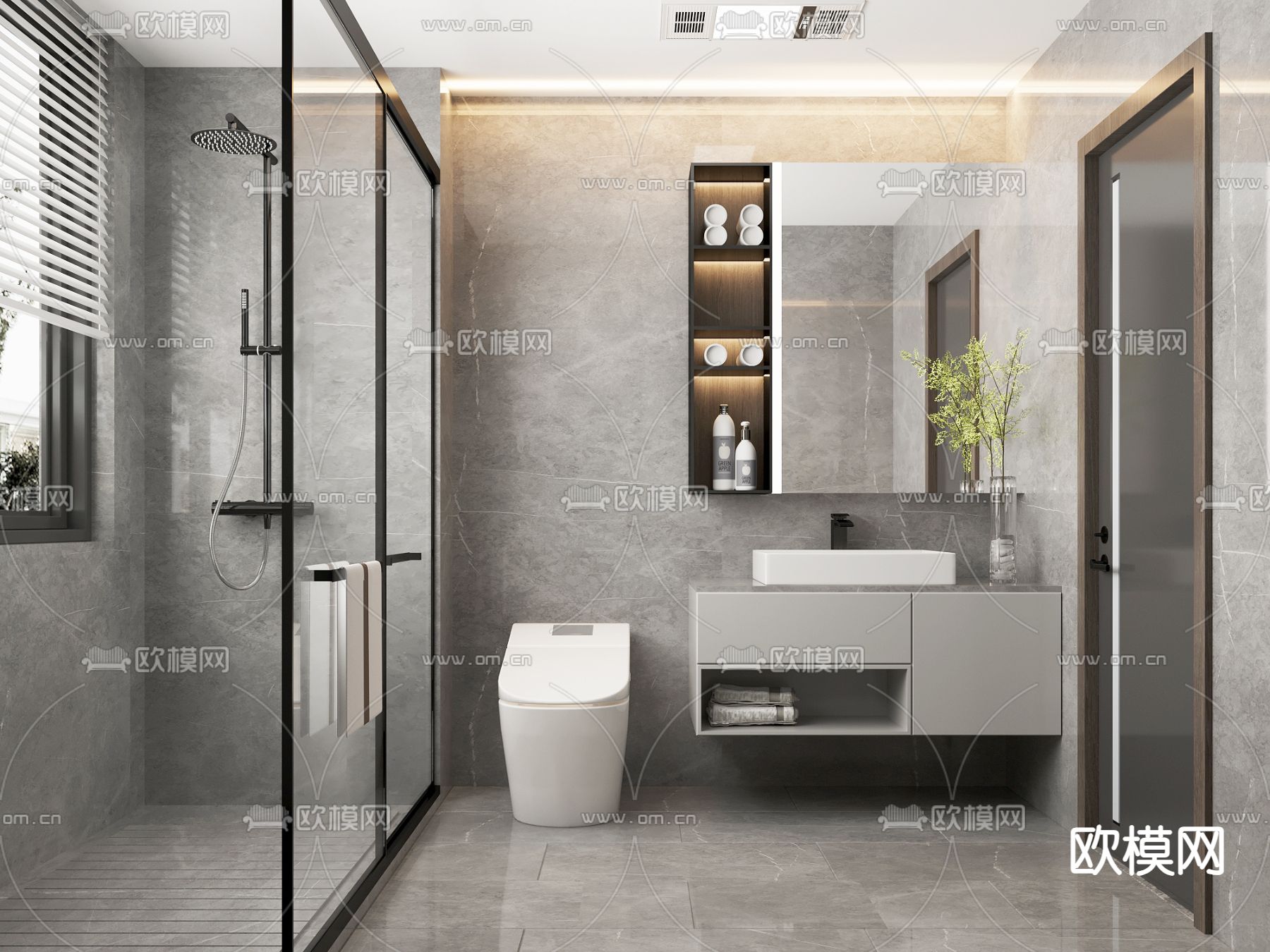 BATHROOM SETS – CORONA – 3D MODEL – 2231 - thumbnail 1