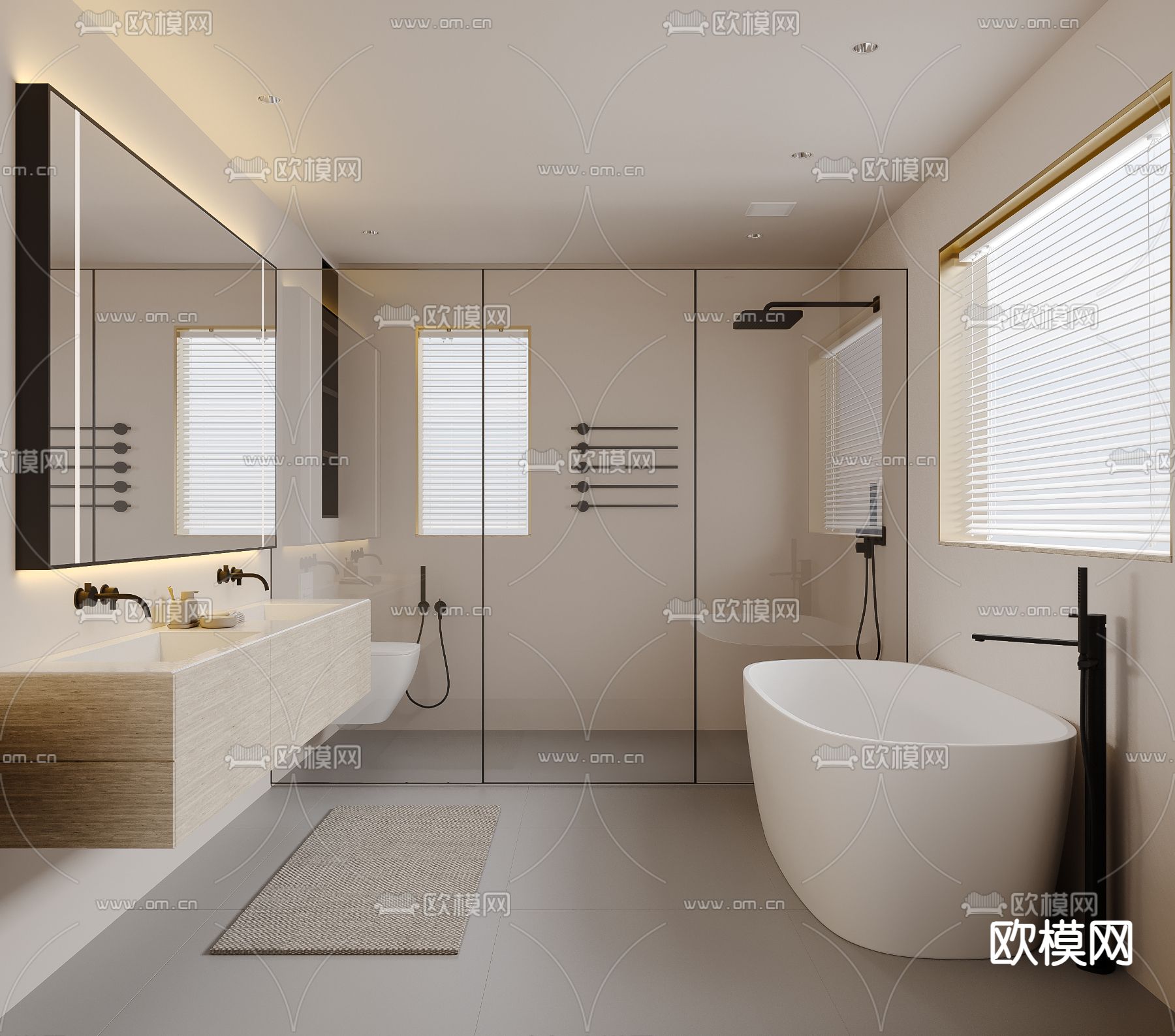 BATHROOM SETS – CORONA – 3D MODEL – 2266 - thumbnail 1