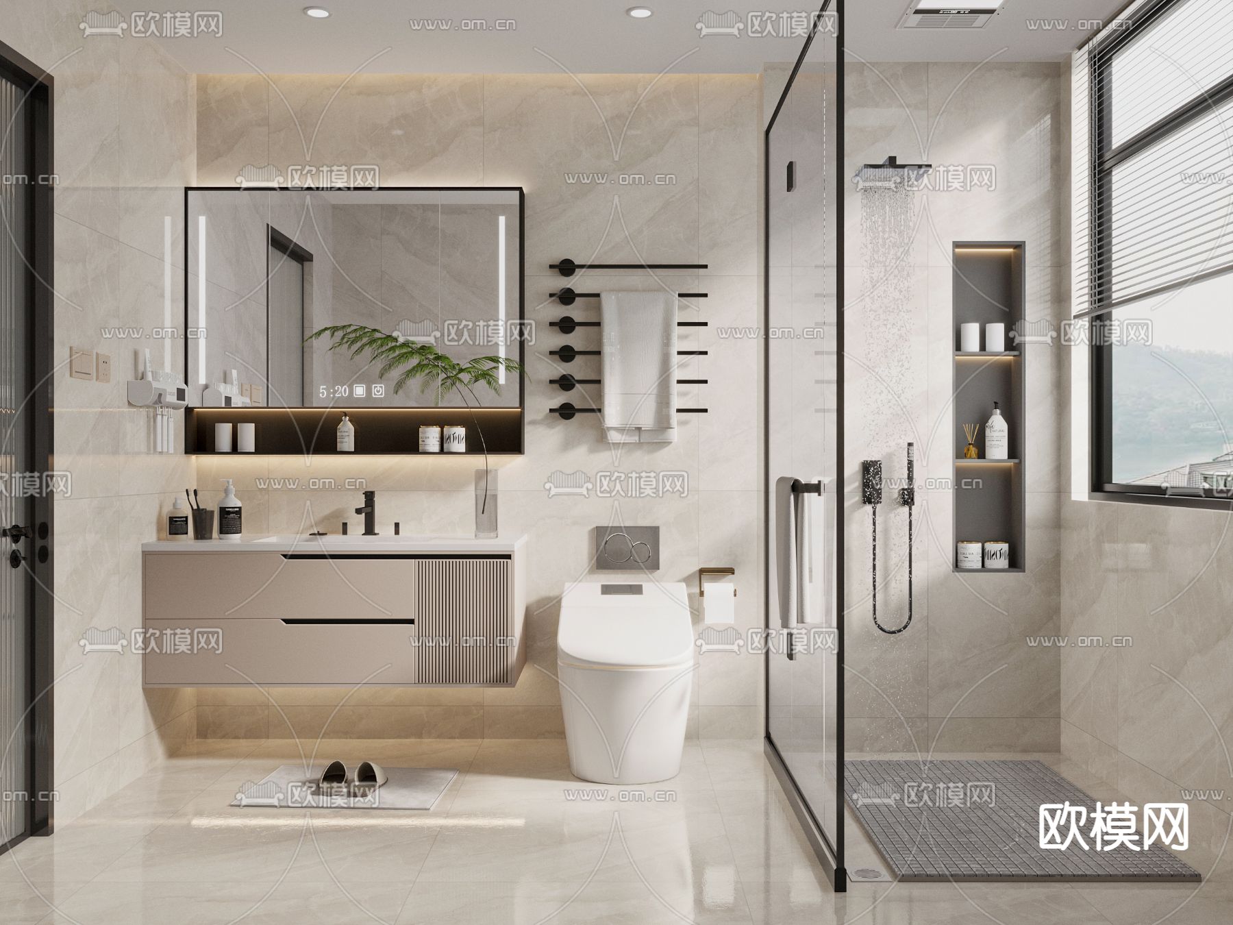 BATHROOM SETS – CORONA – 3D MODEL – 2277 - thumbnail 1