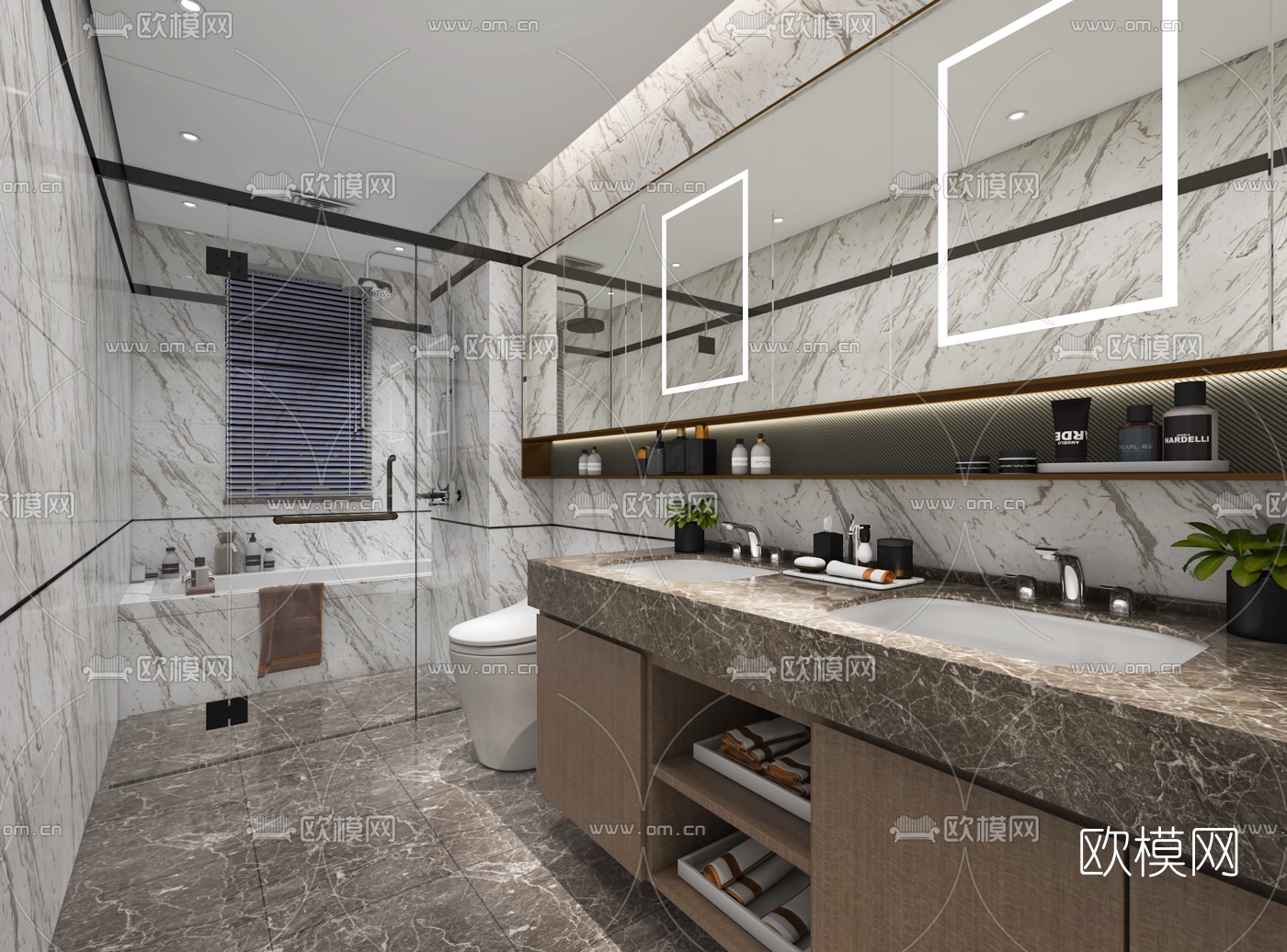 BATHROOM SETS – VRAY / CORONA – 3D MODEL – 2164 - thumbnail 1