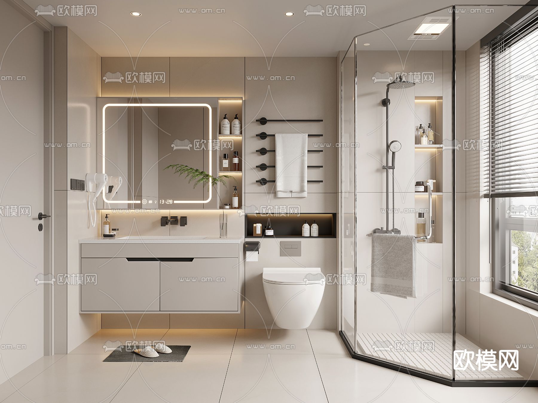 BATHROOM SETS – VRAY / CORONA – 3D MODEL – 2184 - thumbnail 1