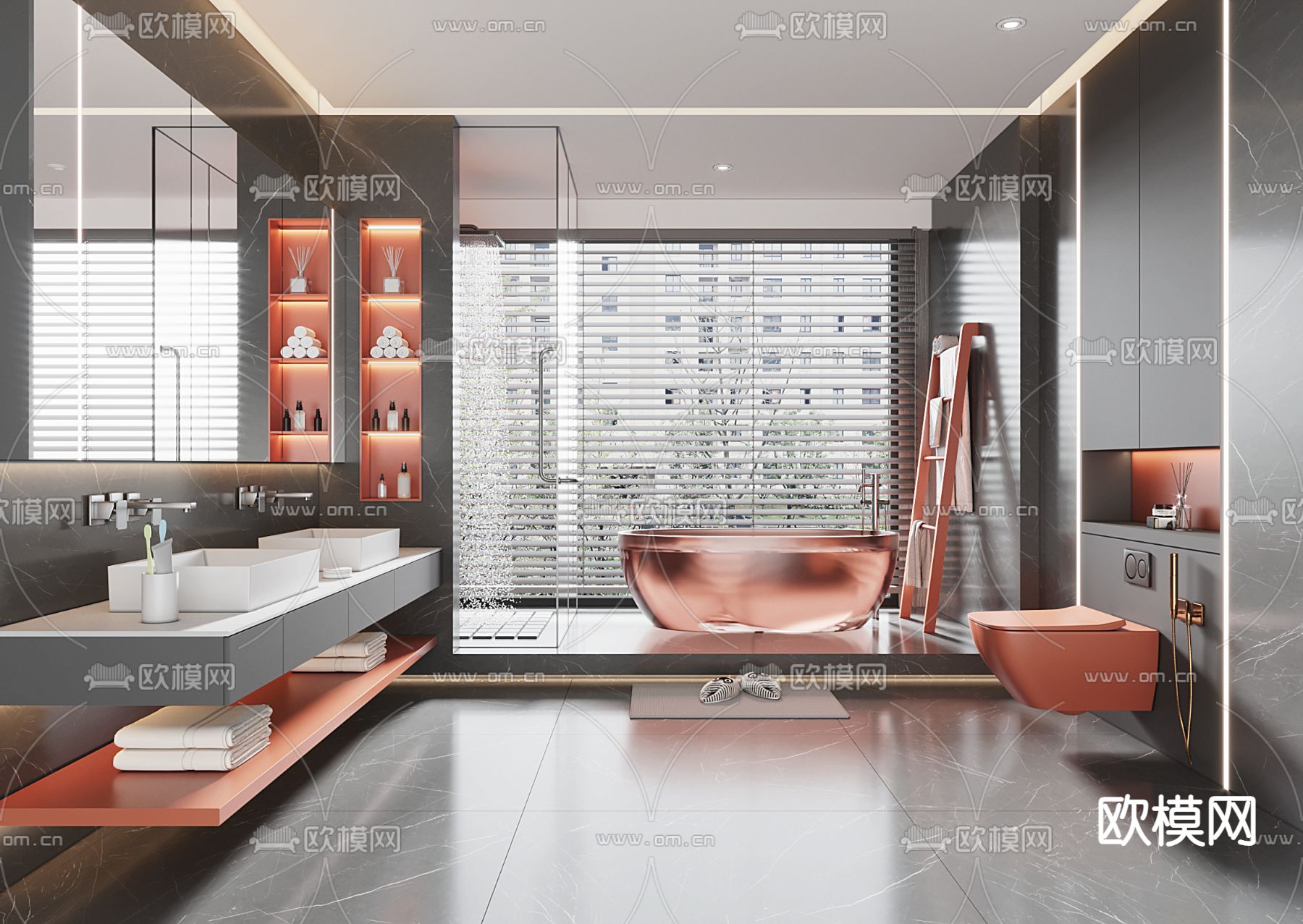 BATHROOM SETS – VRAY / CORONA – 3D MODEL – 2193 - thumbnail 1