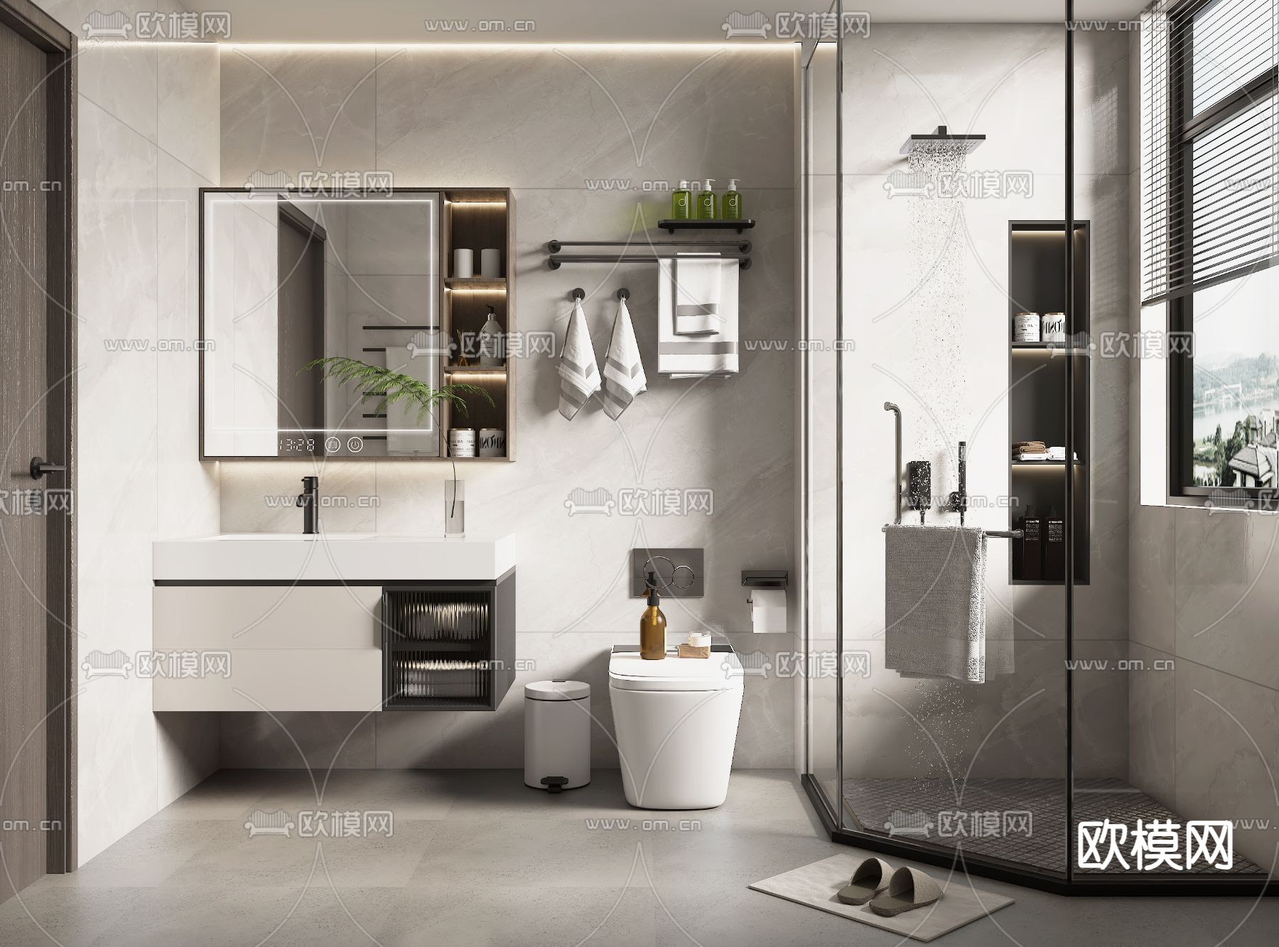 BATHROOM SETS – VRAY / CORONA – 3D MODEL – 2200 - thumbnail 1