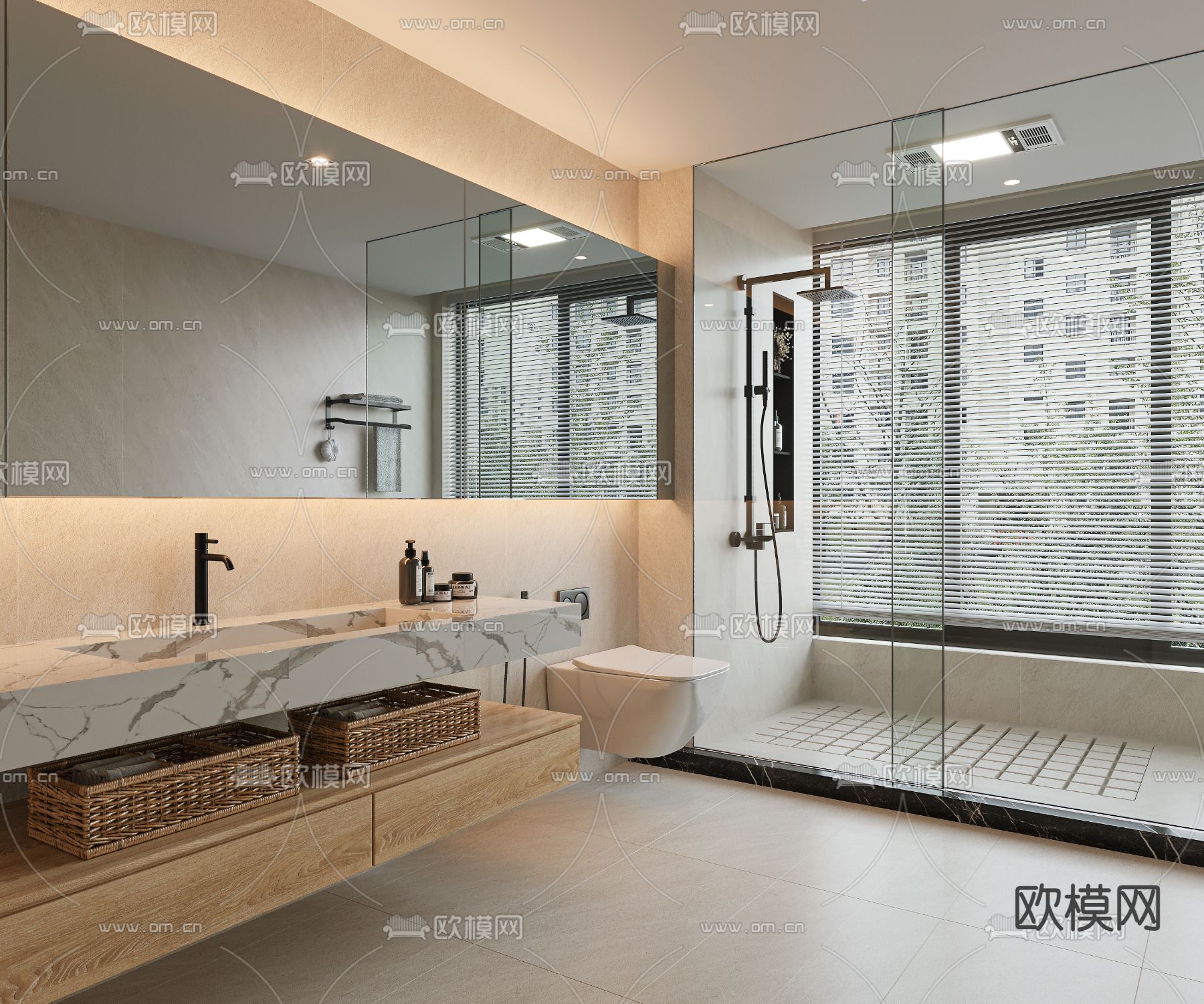 BATHROOM SETS – VRAY / CORONA – 3D MODEL – 2201 - thumbnail 1