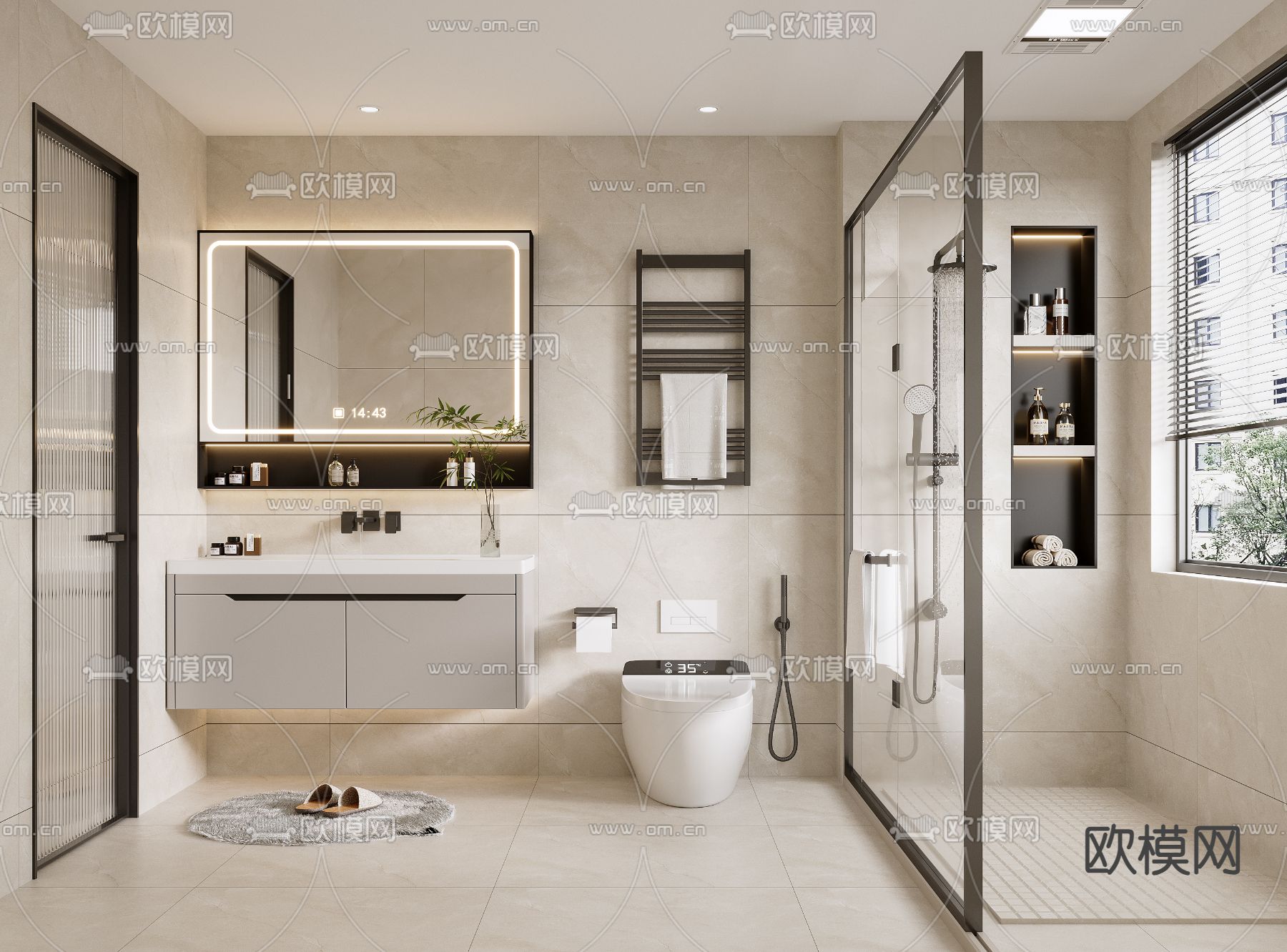 BATHROOM SETS – VRAY / CORONA – 3D MODEL – 2221 - thumbnail 1