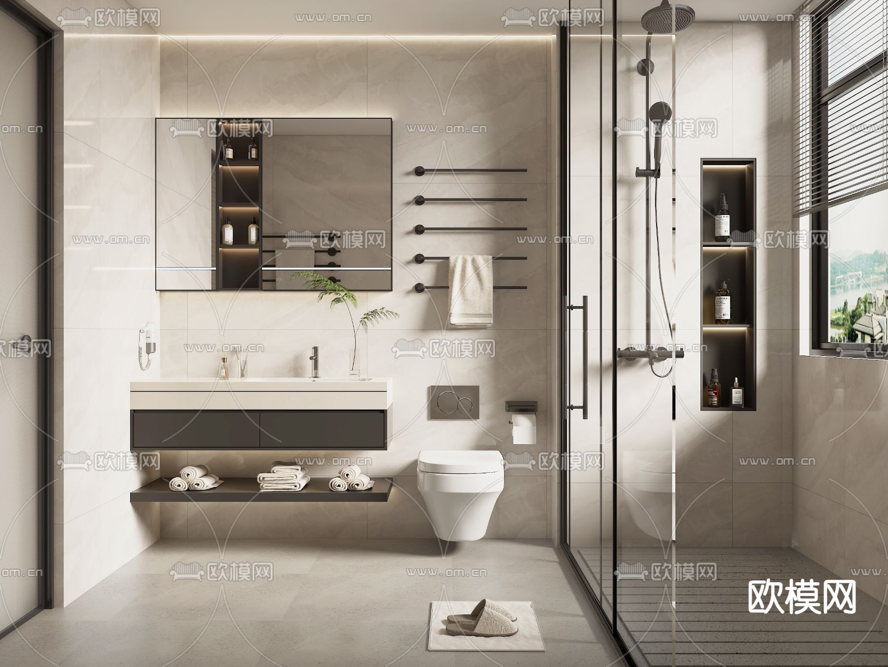 BATHROOM SETS – VRAY / CORONA – 3D MODEL – 2229 - thumbnail 1