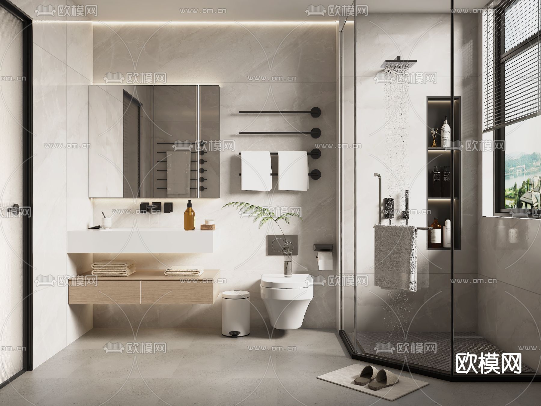 BATHROOM SETS – VRAY / CORONA – 3D MODEL – 2235 - thumbnail 1