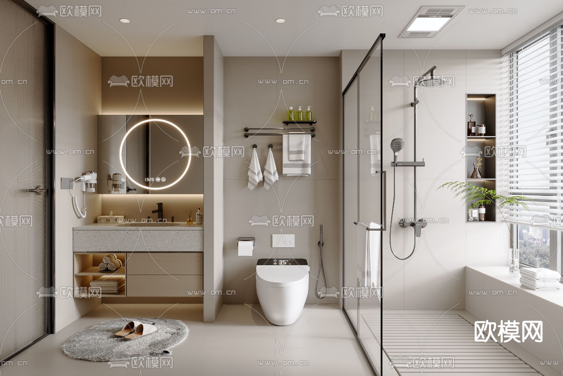 BATHROOM SETS – VRAY / CORONA – 3D MODEL – 2236 - thumbnail 1