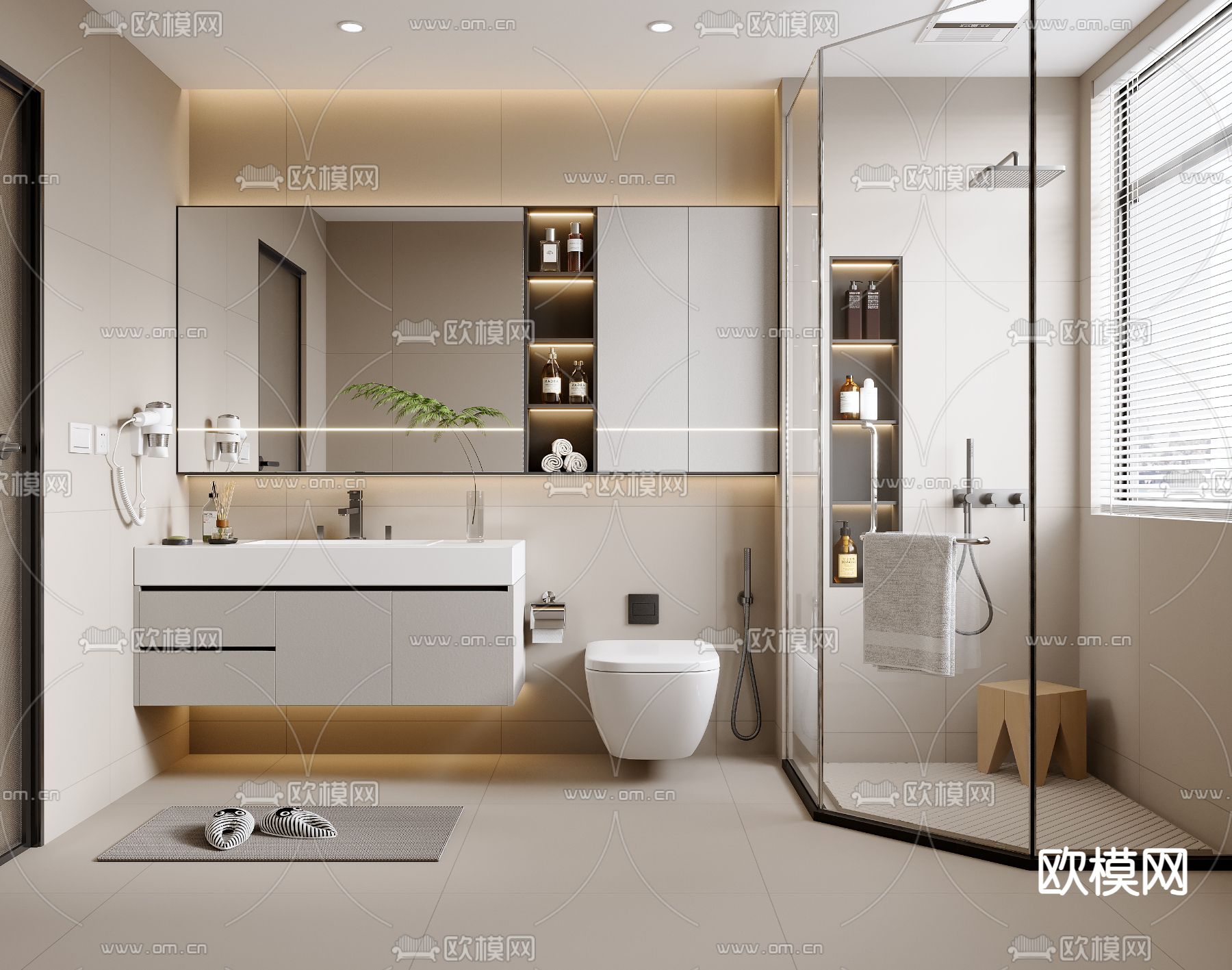 BATHROOM SETS – VRAY / CORONA – 3D MODEL – 2237 - thumbnail 1