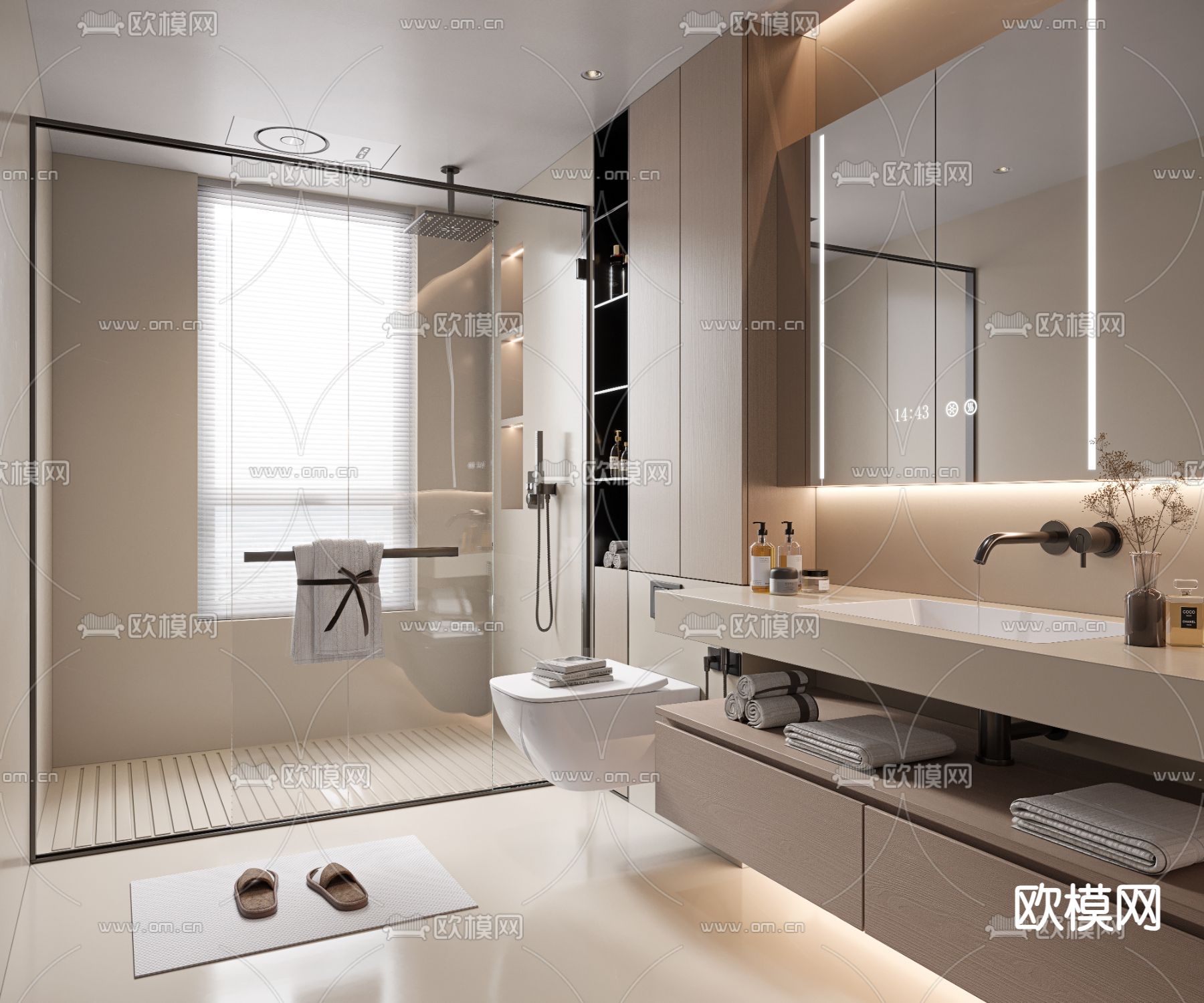 BATHROOM SETS – VRAY / CORONA – 3D MODEL – 2239 - thumbnail 1