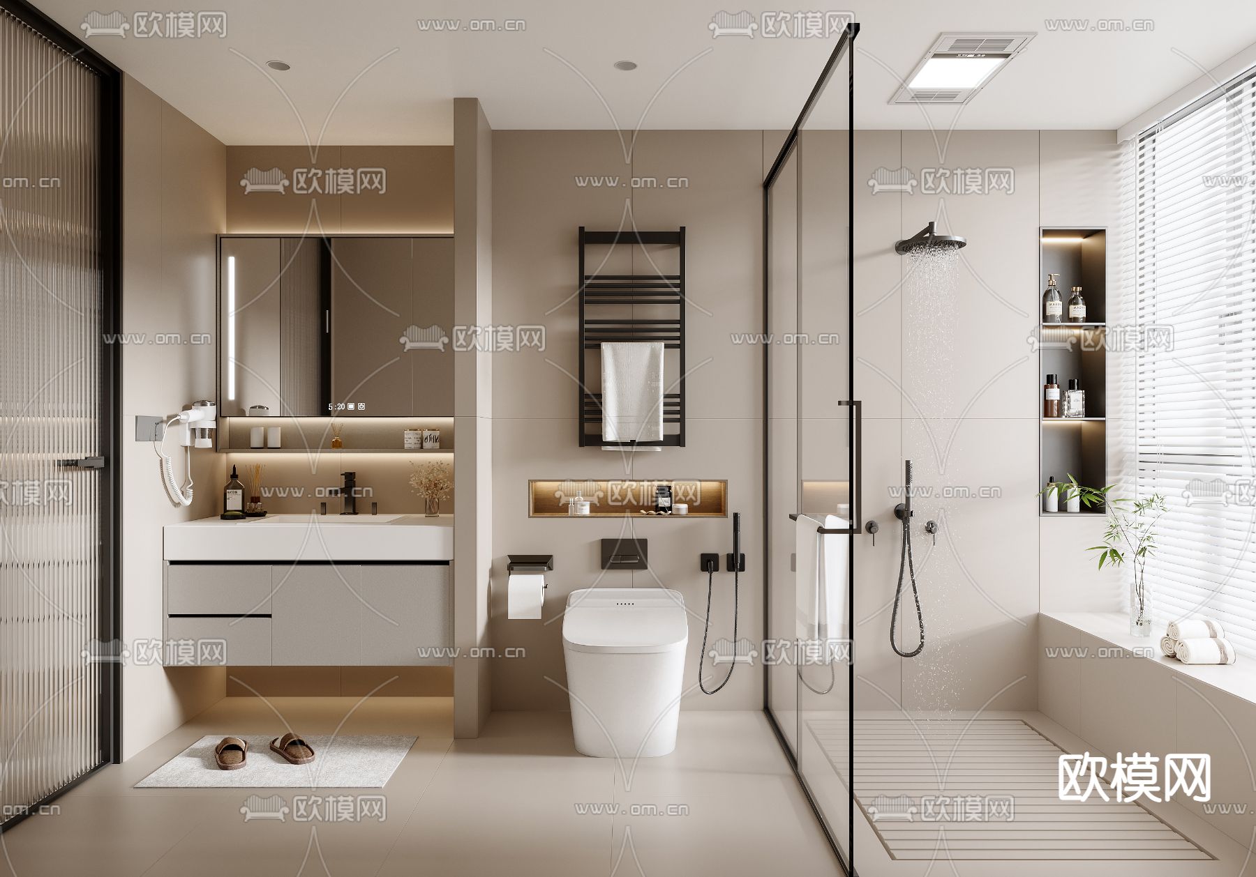 BATHROOM SETS – VRAY / CORONA – 3D MODEL – 2245 - thumbnail 1