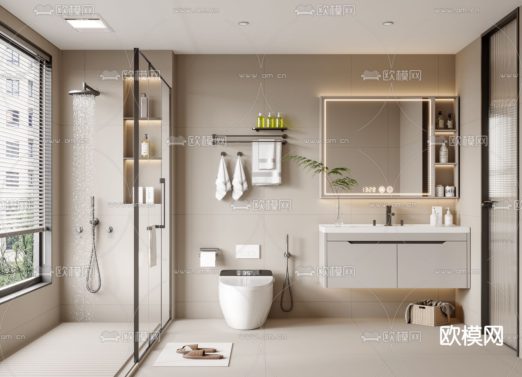 BATHROOM SETS – VRAY / CORONA – 3D MODEL – 2254 - thumbnail 1