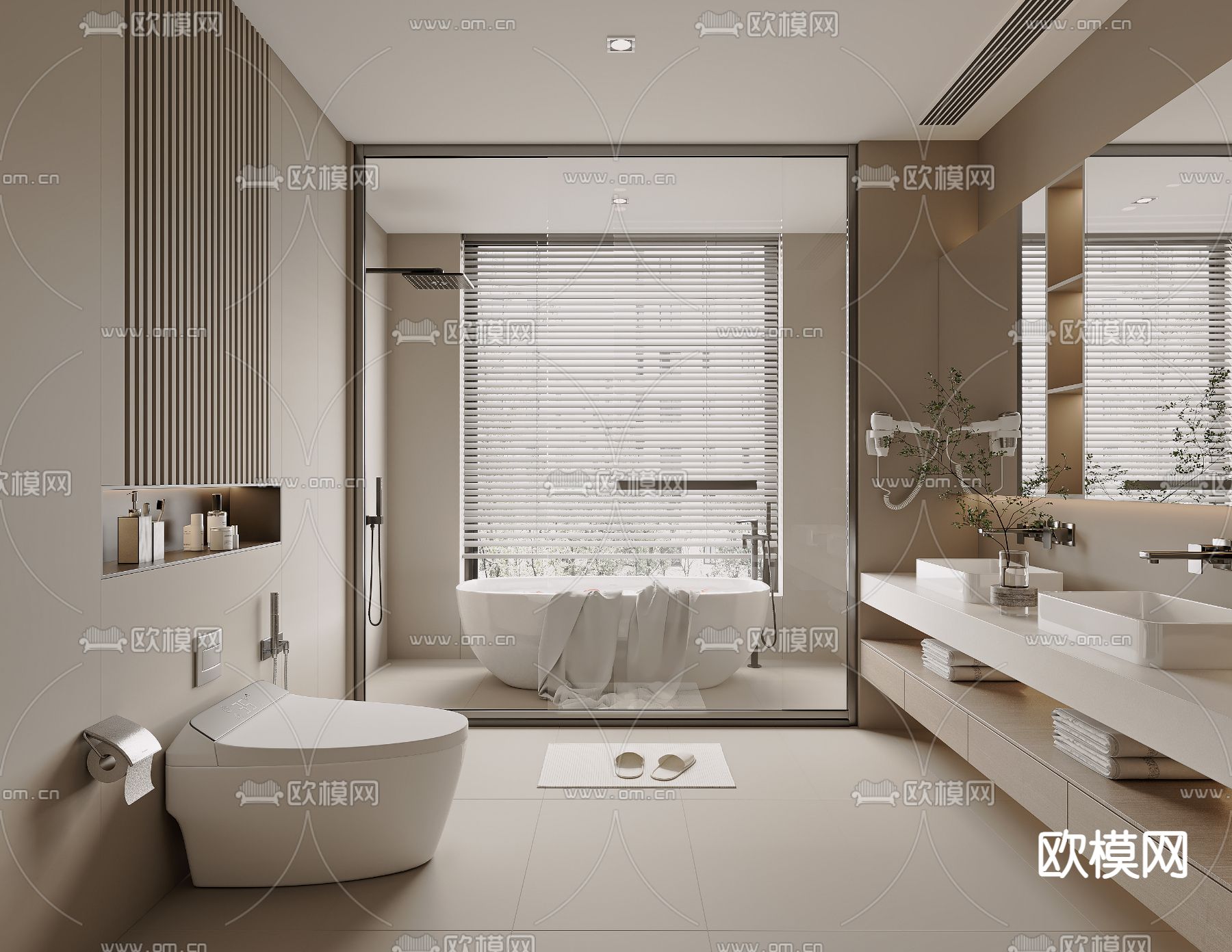 BATHROOM SETS – VRAY / CORONA – 3D MODEL – 2258 - thumbnail 1