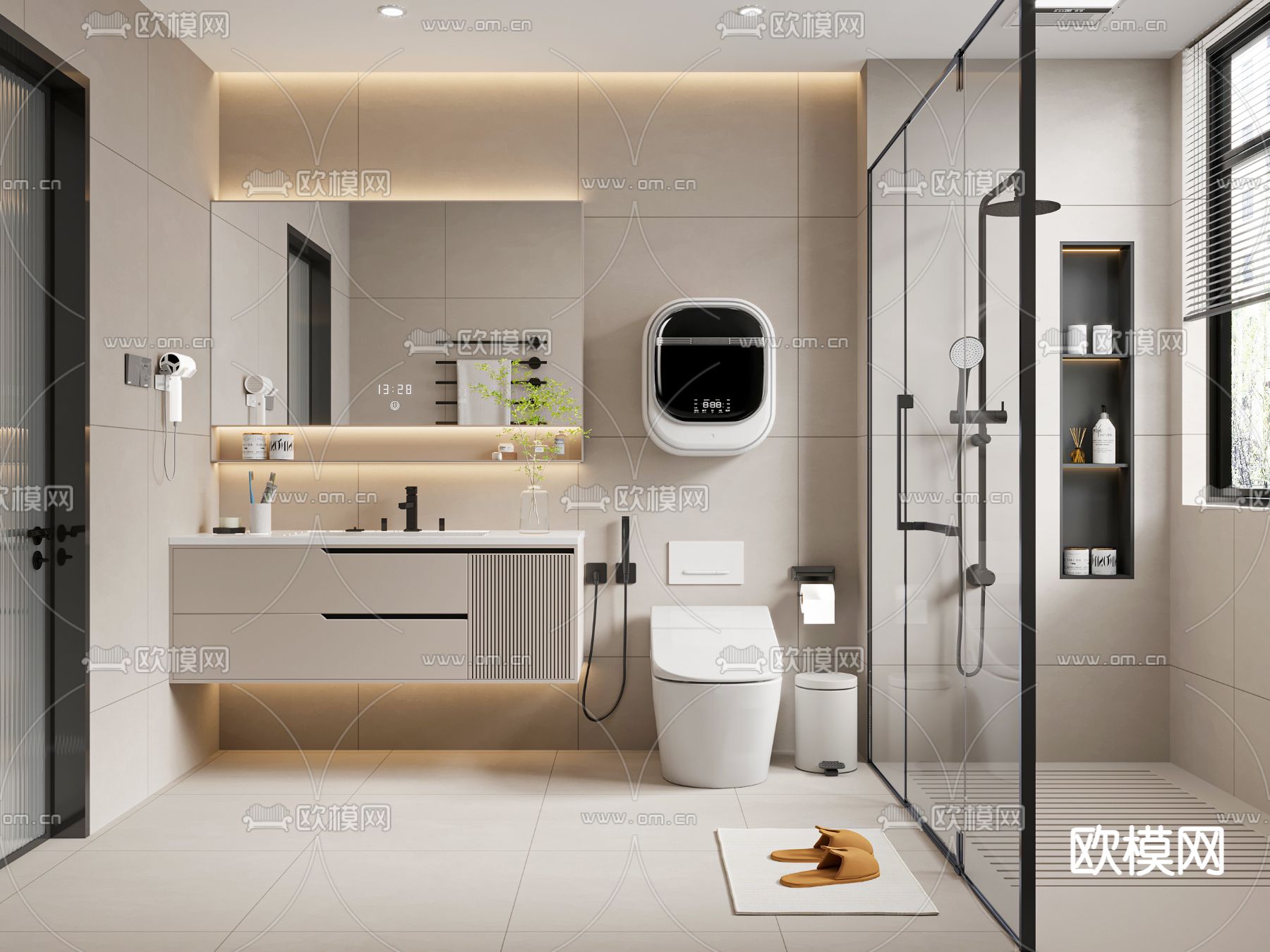 BATHROOM SETS – VRAY / CORONA – 3D MODEL – 2259 - thumbnail 1