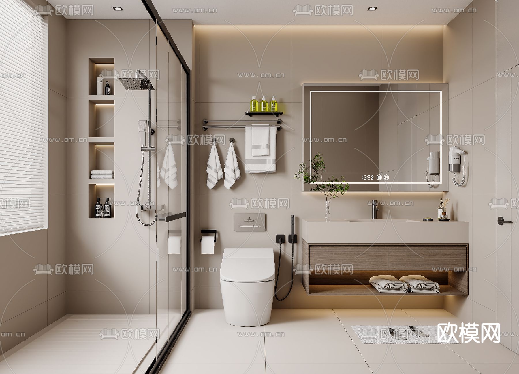 BATHROOM SETS – VRAY / CORONA – 3D MODEL – 2262 - thumbnail 1