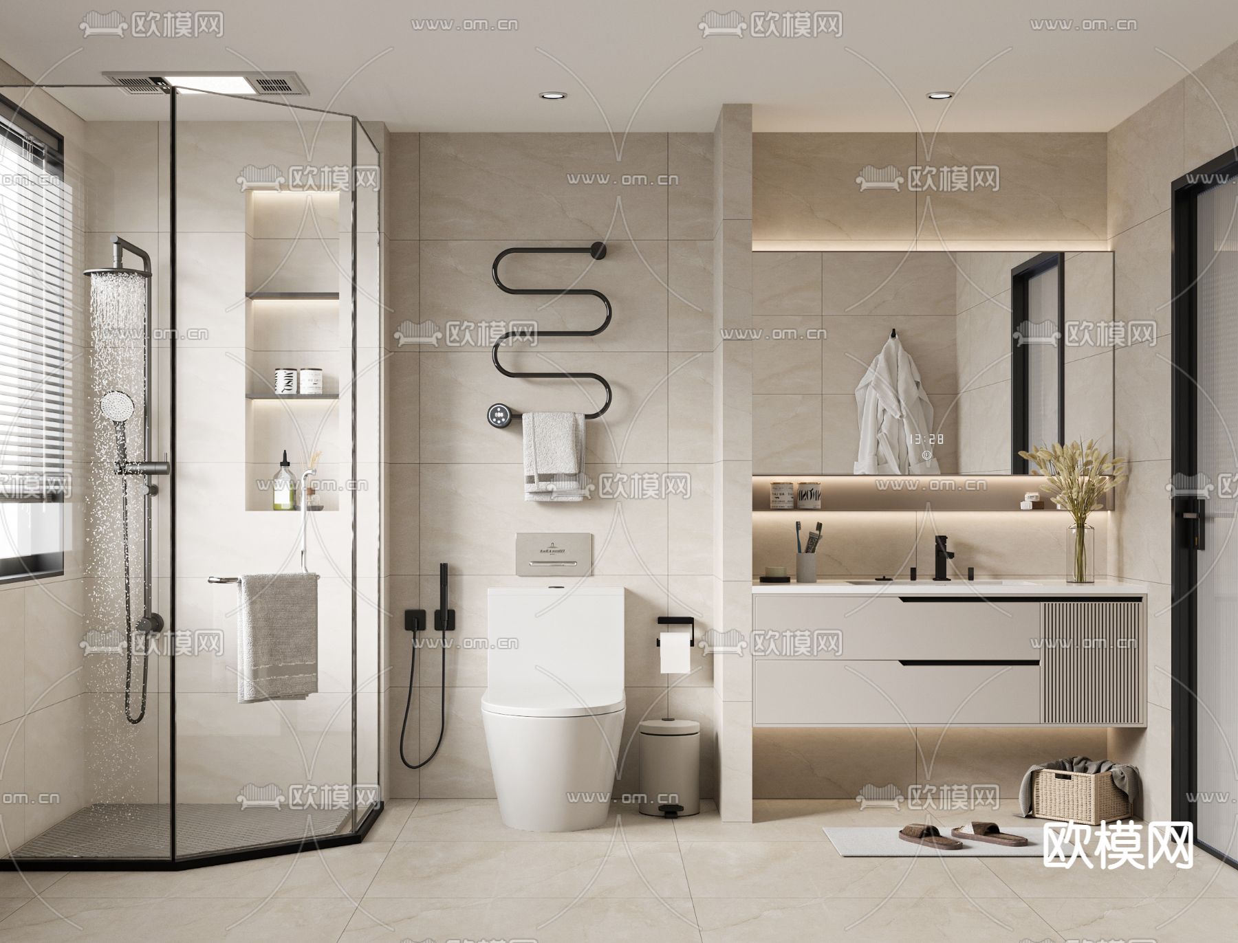 BATHROOM SETS – VRAY / CORONA – 3D MODEL – 2269 - thumbnail 1