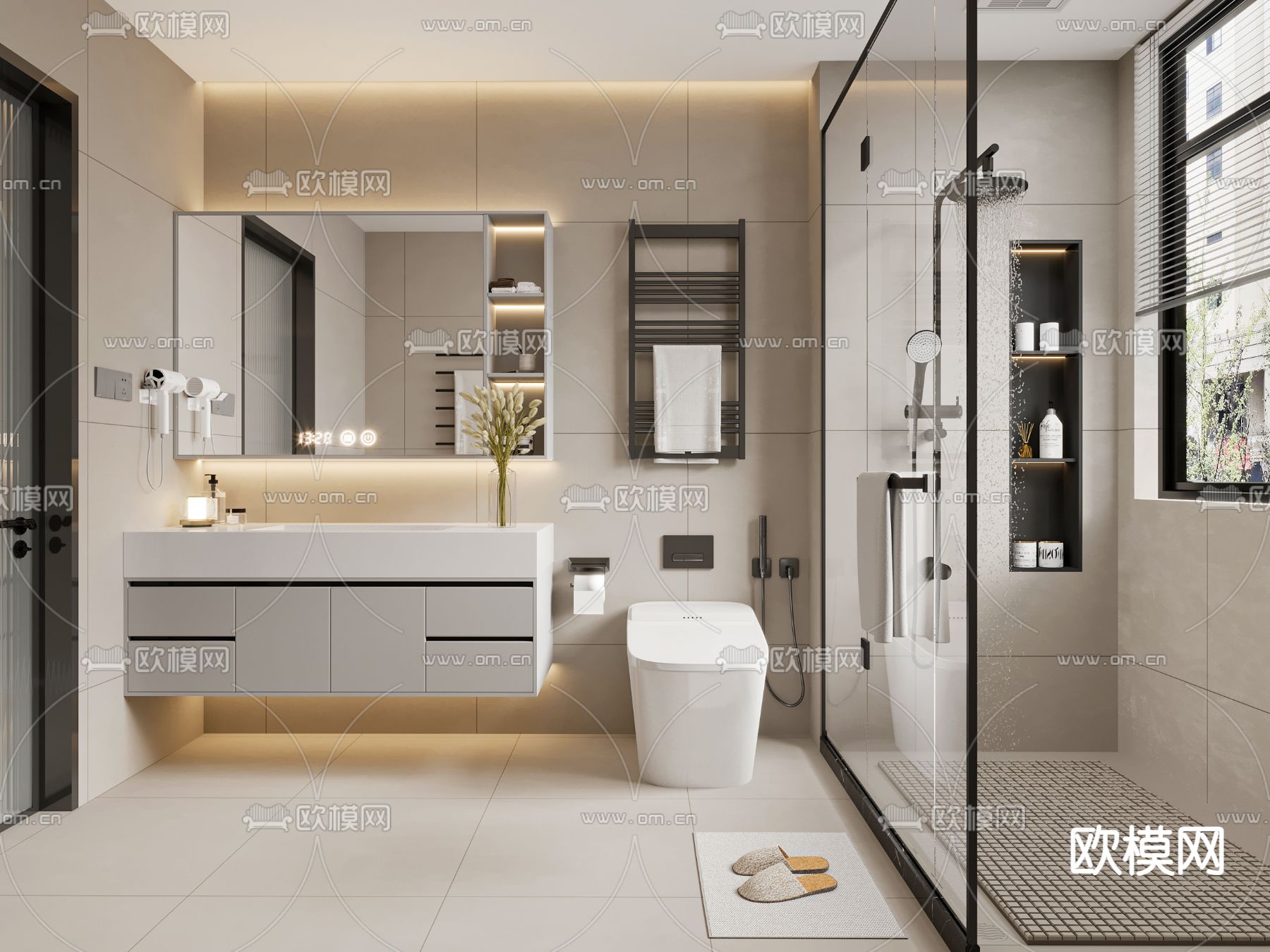 BATHROOM SETS – VRAY / CORONA – 3D MODEL – 2275 - thumbnail 1