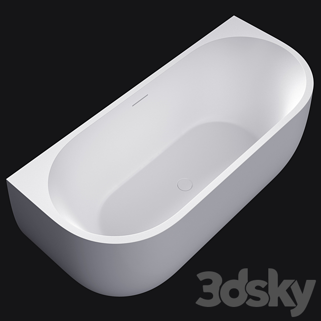 Abber AB9316 170×75 _ wall bath 3ds Max - thumbnail 2