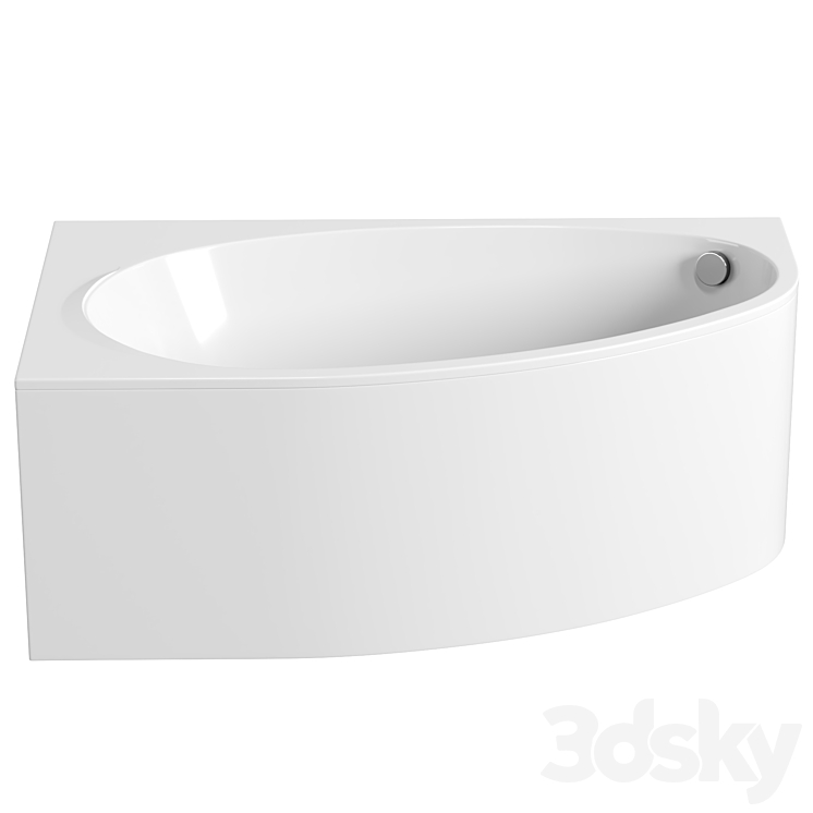 Acrylic bath Roca Corfu 3DS Max Model - thumbnail 1