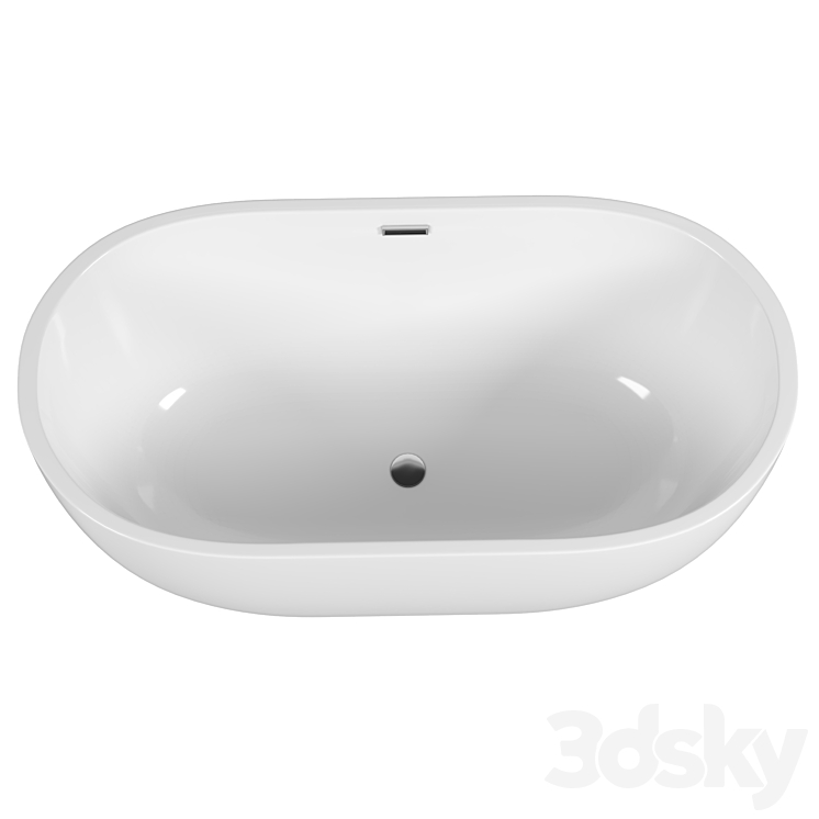 Acrylic bathtub AM-218-1500-750 3DS Max Model - thumbnail 2