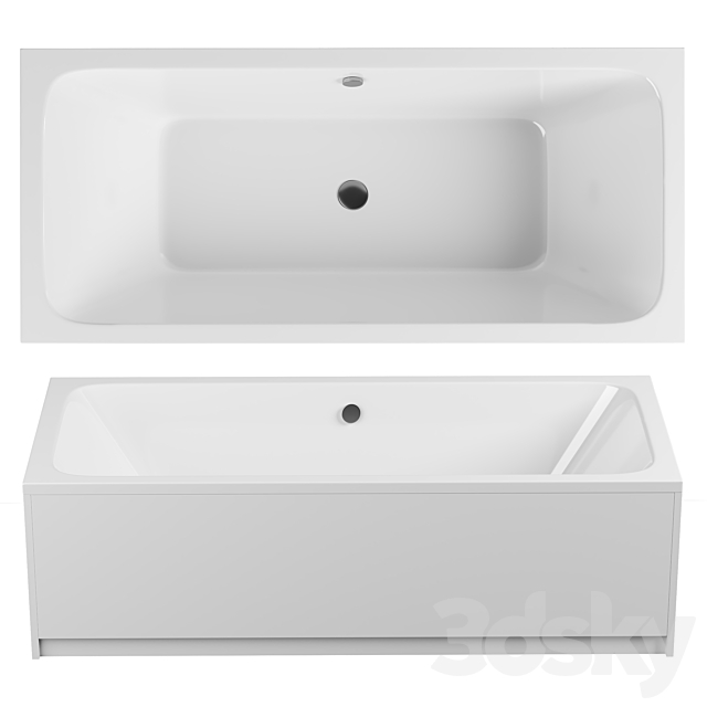 Acrylic bathtub AM.PM Inspire V2.0 170х75 3ds Max - thumbnail 1