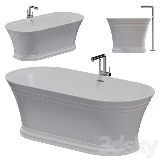 Acrylic bathtub BelBagno BB402-1700-790 3ds Max - thumbnail 1