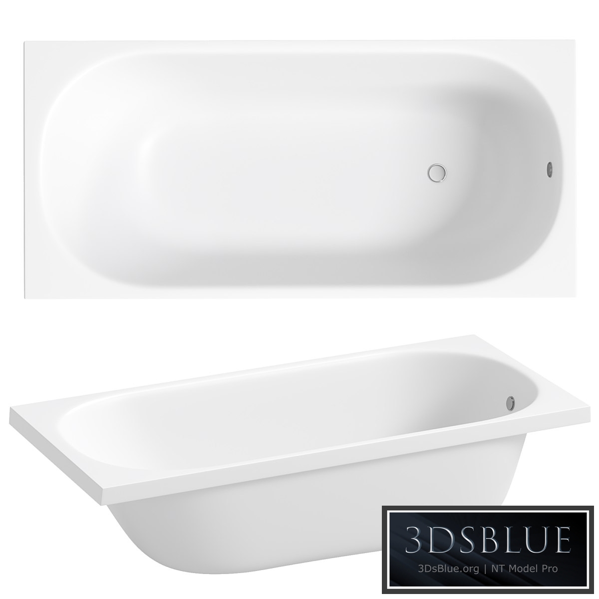 Acrylic bathtub DIWO Anapa 150×70 3DS Max - thumbnail 3