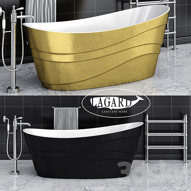 Acrylic bathtub Lagard Alya 3ds Max - thumbnail 2