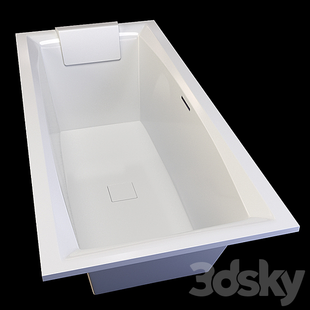 acrylic bathtub Riho Still Square 3ds Max - thumbnail 2