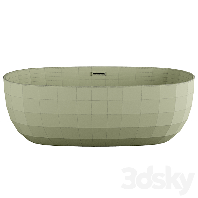 Acrylic bathtub Vincea VBT-405-1700MB black 3ds Max - thumbnail 2