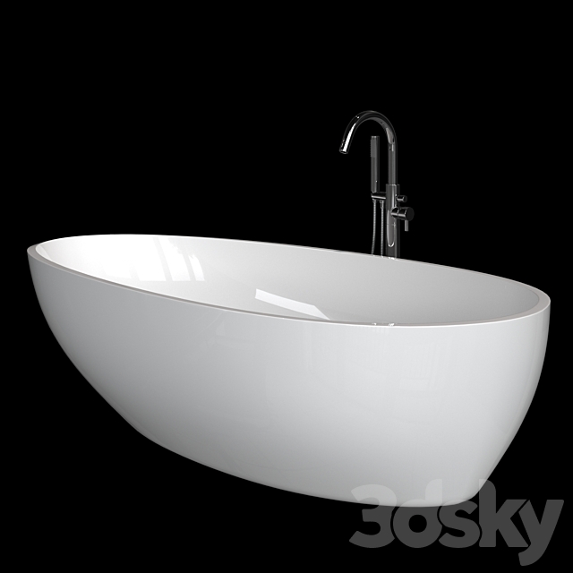 Agape Spoon Xl Free Standing Bath 3DS Max Model - thumbnail 2