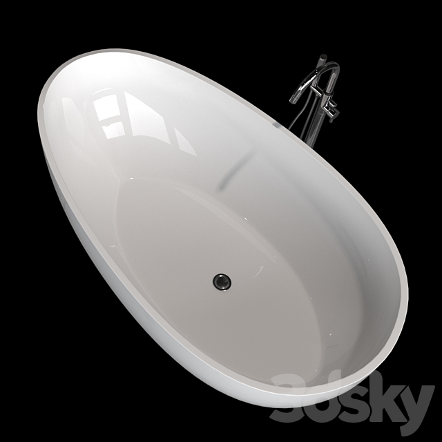 Agape Spoon Xl Free Standing Bath 3DS Max Model - thumbnail 3