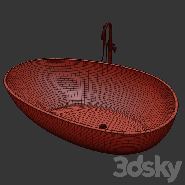 Agape Spoon Xl Free Standing Bath 3DS Max Model - thumbnail 4