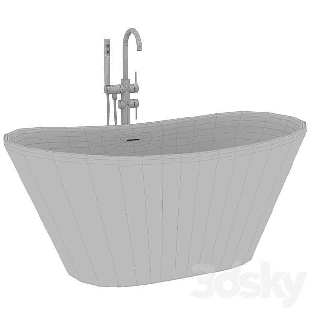 Amore silk bathtub by PAA 3ds Max - thumbnail 3