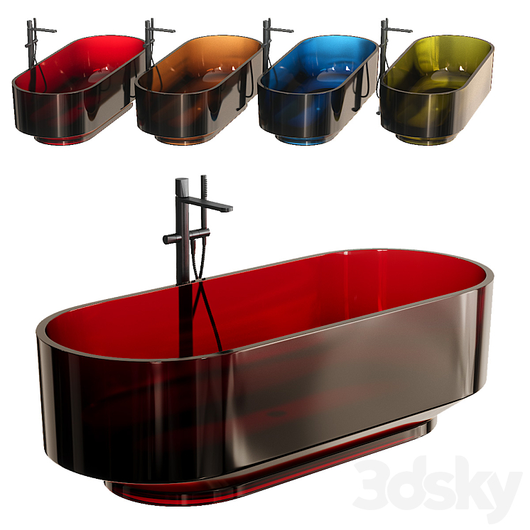 Antonio Lupi Borghi Bathtub 3DS Max - thumbnail 2