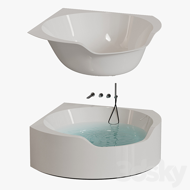 Antonio Lupi OFURO Illuminated bathtub 3ds Max - thumbnail 2