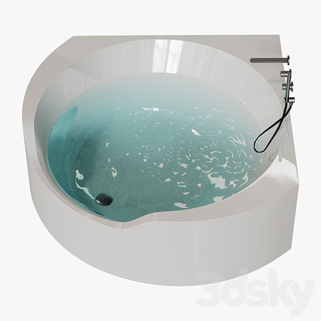 Antonio Lupi OFURO Illuminated bathtub 3ds Max - thumbnail 3