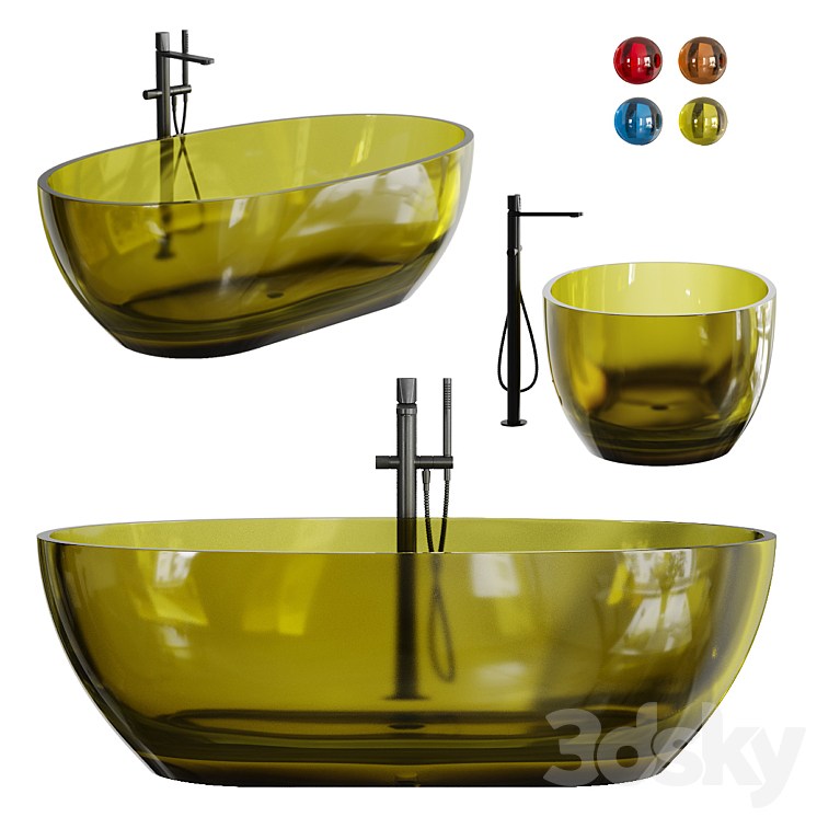 Antonio Lupi Reflex Bathtub 3DS Max Model - thumbnail 1