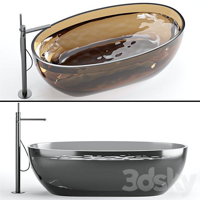 antonio lupi reflex glass bathtub 3DSMax File - thumbnail 2