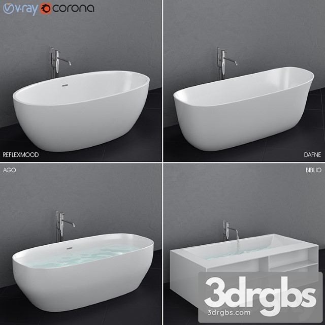 Antoniolupi Set 45 Ago Biblio Dafne Reflexmood Freestanding Bathtub 3dsmax Download - thumbnail 1